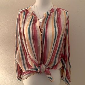 Karri Blue Gauze Top